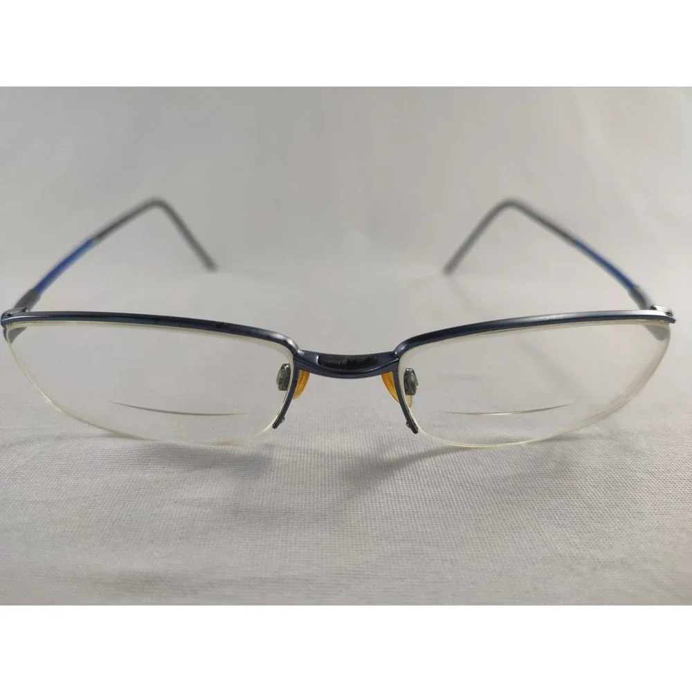 Takumi‎ TK405 Blue Optical Frames with Magnetic Sun Clip-On AS-IS Parts Only